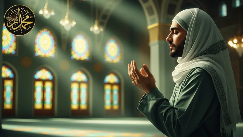 Elleri açık dua eden bir müslüman