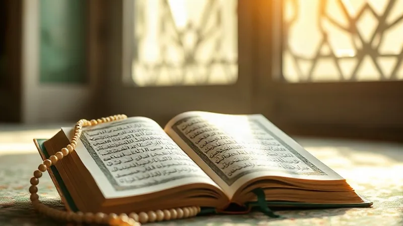 Naziat Suresi fazileti ve tefekkür için sabah ışığında açık Kur'an