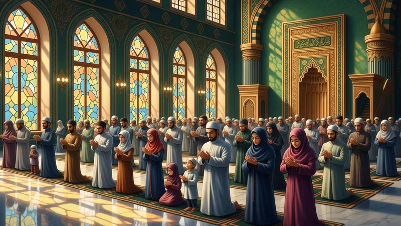 Namaz kılan bir cemaat