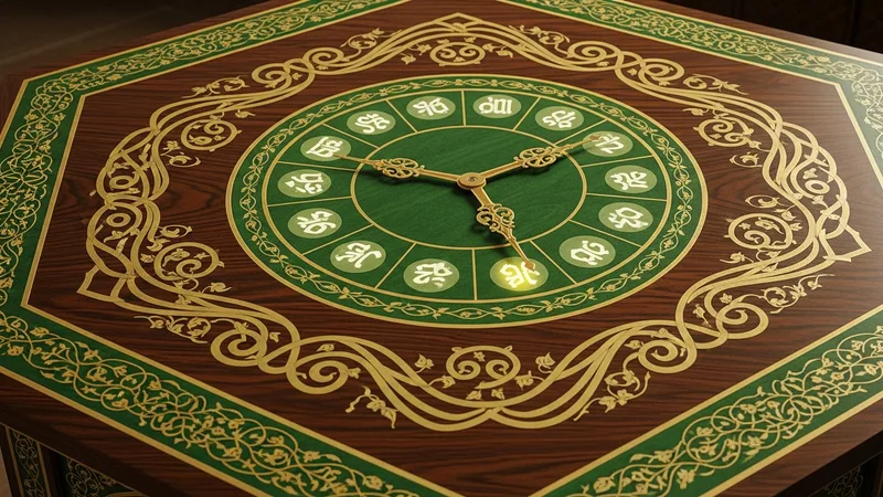 Namaz vakitlerini gösteren bir tablo