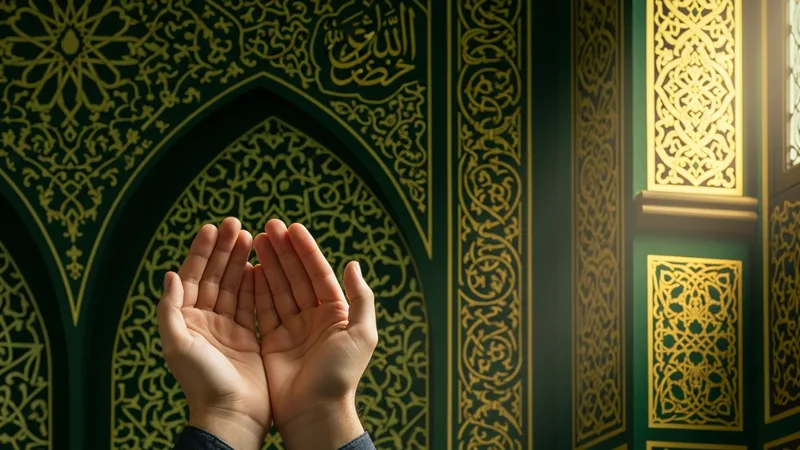 Ölü için dua eden eller, cami içinde huzurlu bir atmosfer