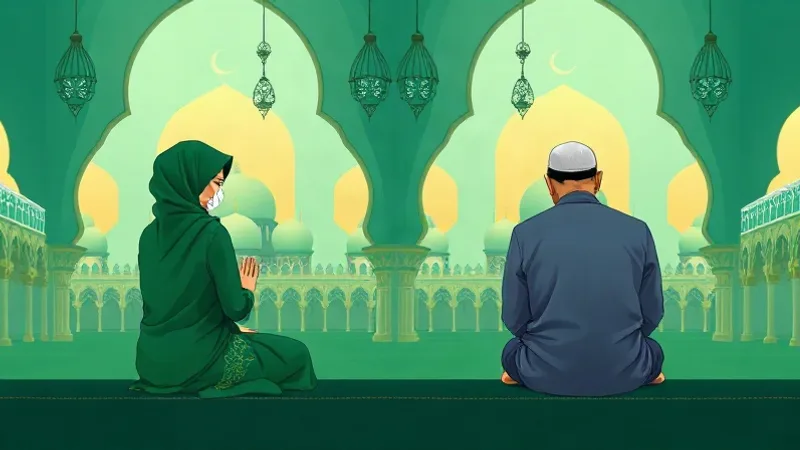 kadın ve erkek için oturarak namaz resimli karşılaştırma