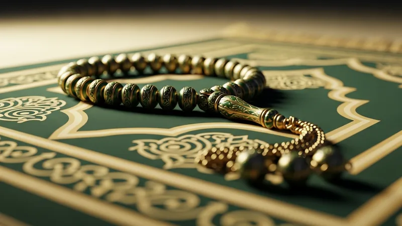 Namaz kılan eller ve tesbih