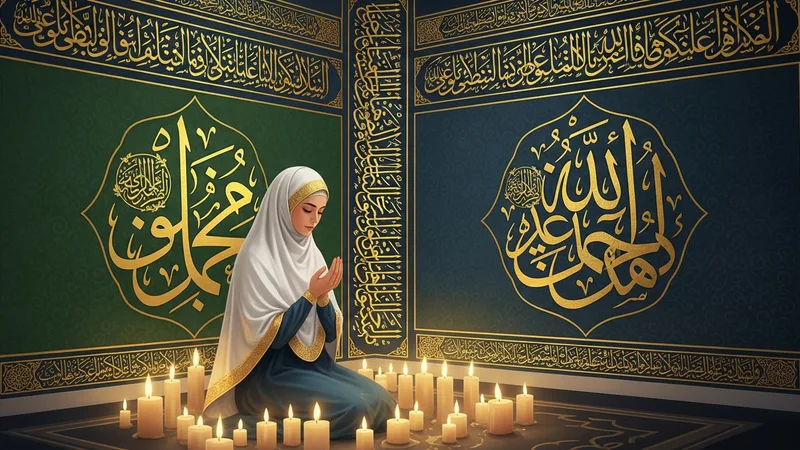 Kadir Gecesi'nde ellerini açmış dua eden bir Müslüman