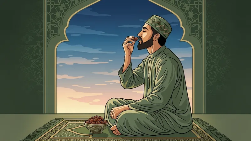 Sahurda hurma yiyen bir Müslüman