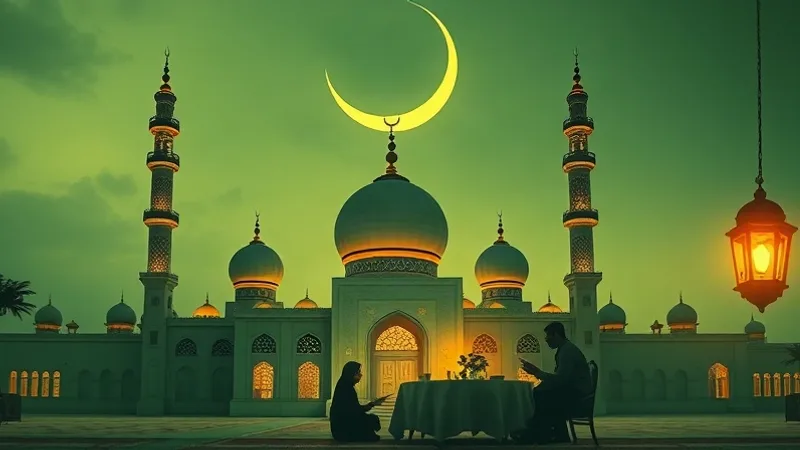 Ramazan hilali ve sahur sofrası hazırlığı