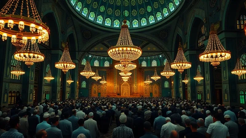 Cemaatle kılınan ilk teravih namazı cami içi