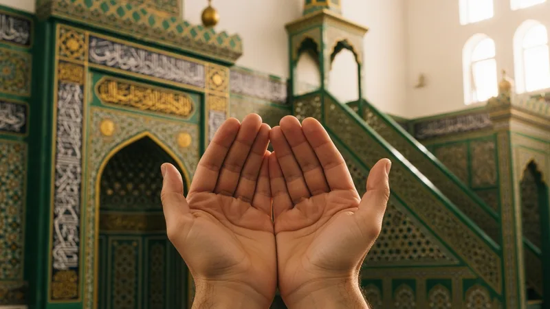 Sabah namazı sonrası dua eden eller