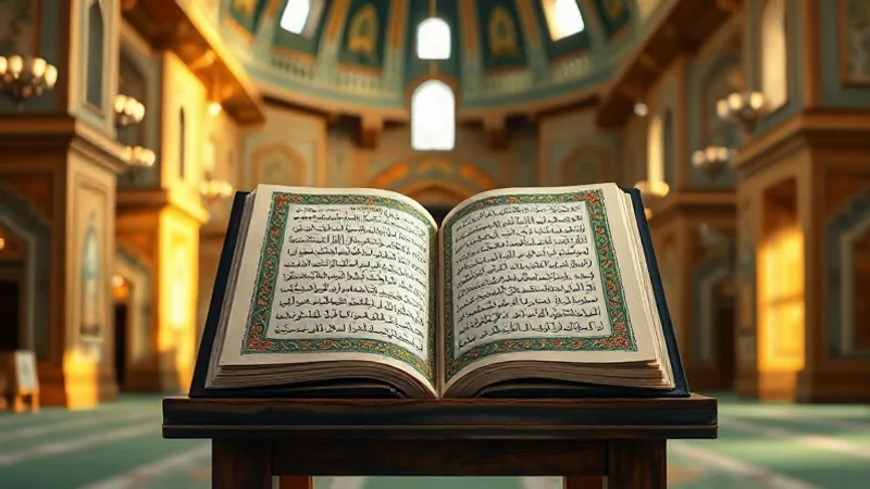 Sad Suresi okunuşu anlamı ve fazileti için cami ve Kur'an görseli