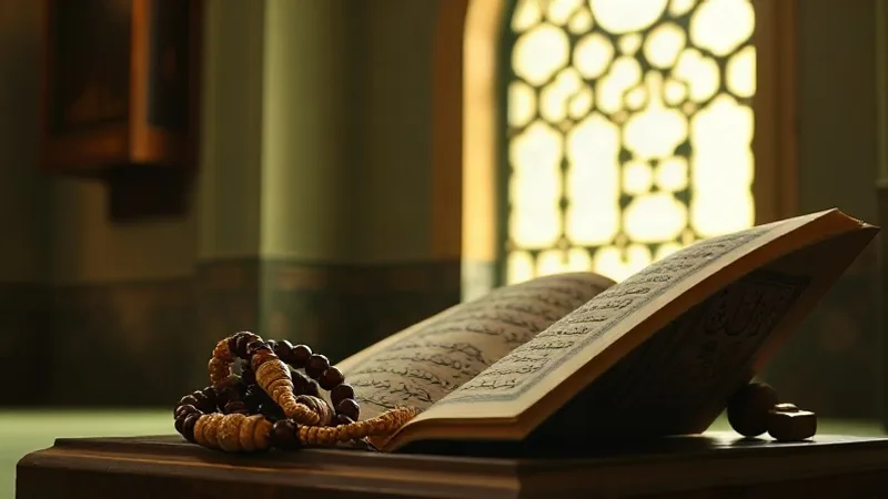 Saffat Suresi Türkçe meali ve ayet anlamlarını anlatan mushaf ve tesbih görseli