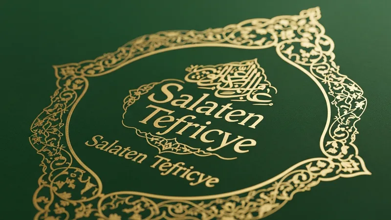 Salaten tefriciye hat sanatı ile yazılmış görseli