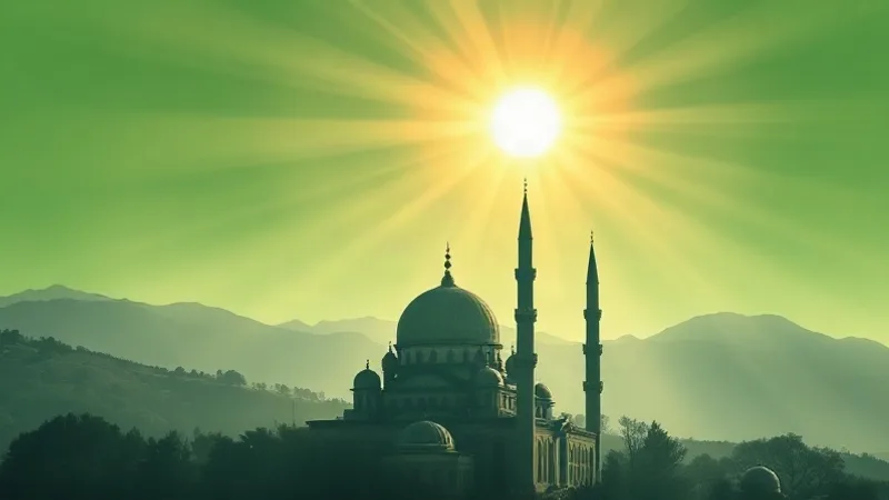 şehitlik mertebesi ve manevi makamı simgeleyen altın yeşil İslami sanat
