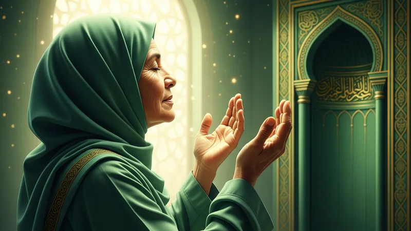 Şifa duaları okuyan bir mümin, manevi huzur içinde