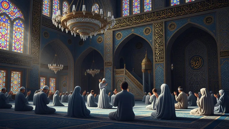 Bir cami içinde dua eden insanlar, şifa dileğiyle