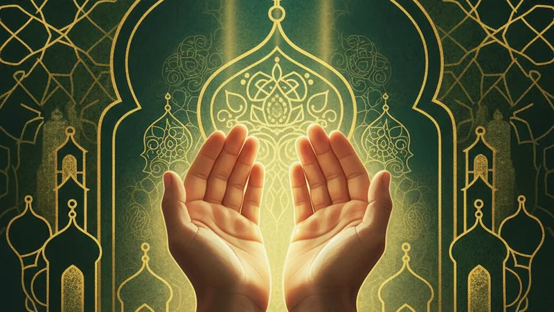 sıkıntıdan kurtulmak için dua eden eller islamic art