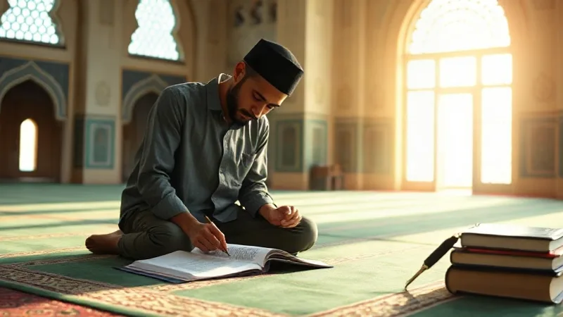 sınavda başarılı olmak için okunacak dua için seccadede dua eden öğrenci