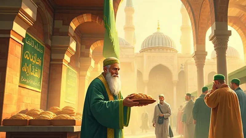 Somuncu Baba kimdir sorusunu anlatan Bursa Ulu Cami ve tarihi fırın tasviri