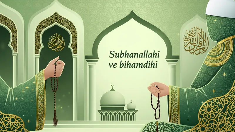 Sübhanallahi ve bihamdihi zikrini çeken bir müslüman