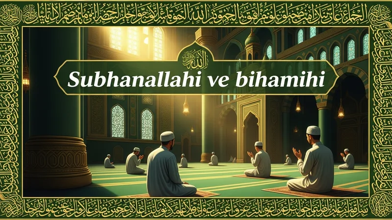 Camide tesbih çeken bir adam