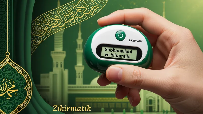 Huzur içinde zikir çeken bir kadın