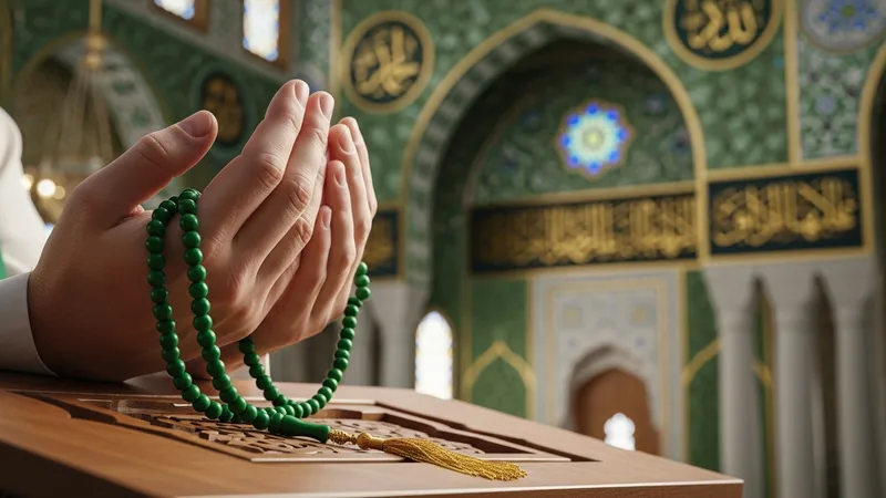 Cami içinde namaz kılan cemaat