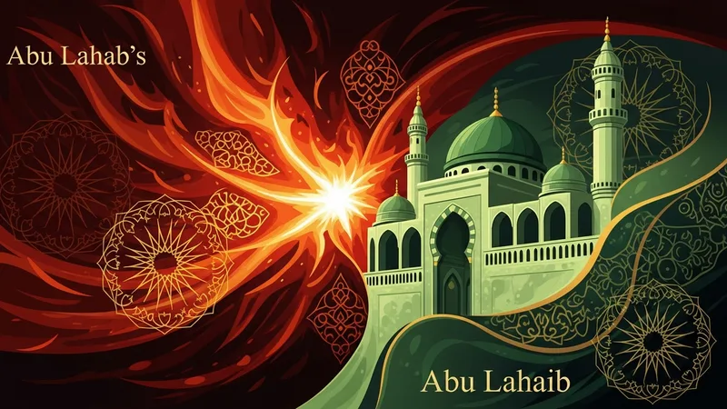 Ebu Leheb'in İslam'a karşı duruşunu anlatan bir çizim