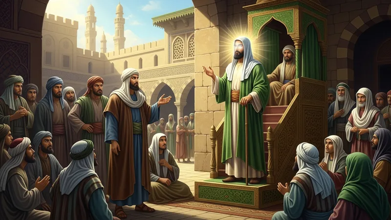 Hz. Muhammed (s.a.v.)'in tebliğ yaptığı bir sahne