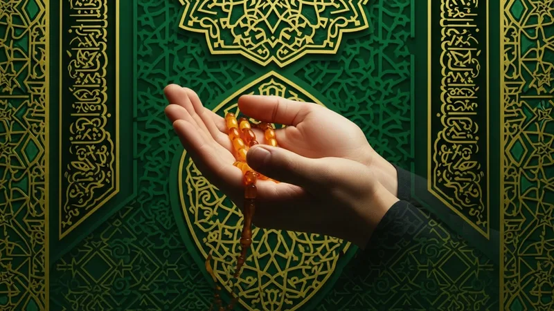 Tesbih çeken eller, huzurlu bir atmosfer