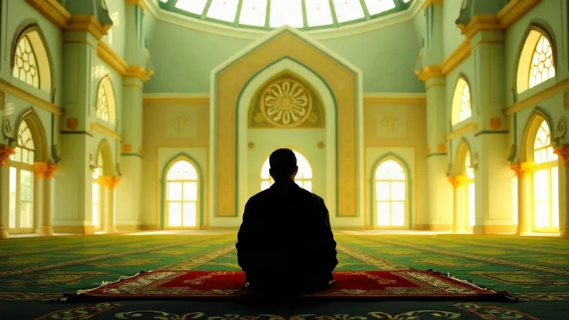 Tesbih Nasıl Çekilir? Adım Adım Rehber — cami iç mekânı, İslami sanat