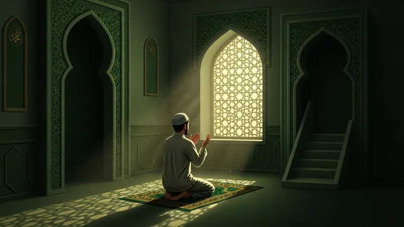 Uyanınca dua eden bir müslüman