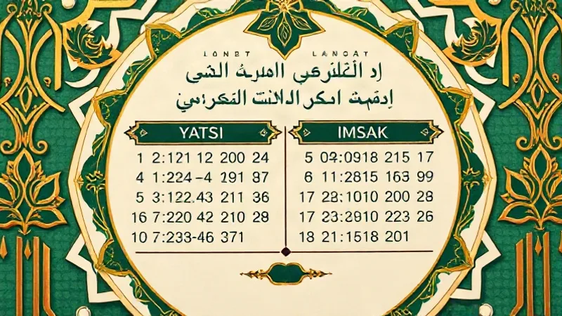 Diyanet takvimine göre yatsı namazı bitiş vakti hesaplama