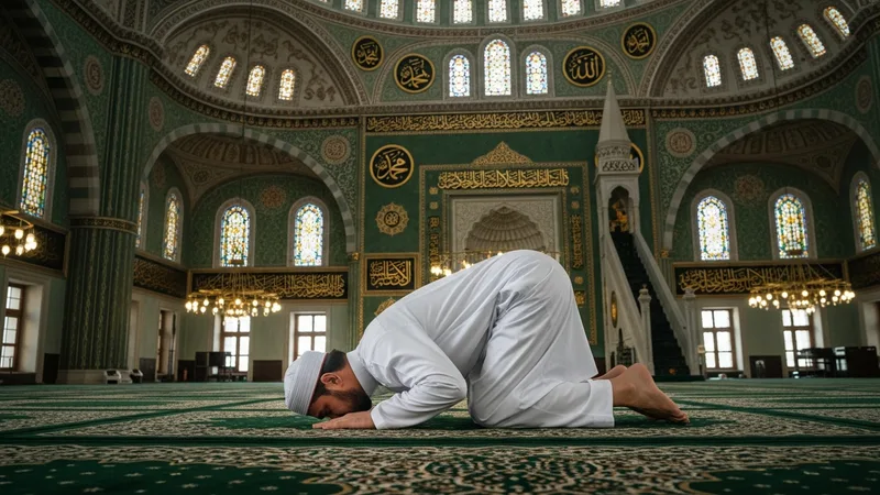 yatsı namazı kılan bir müslüman