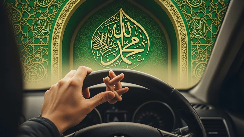 Bir elin direksiyon tutarken dua eder gibi açılması