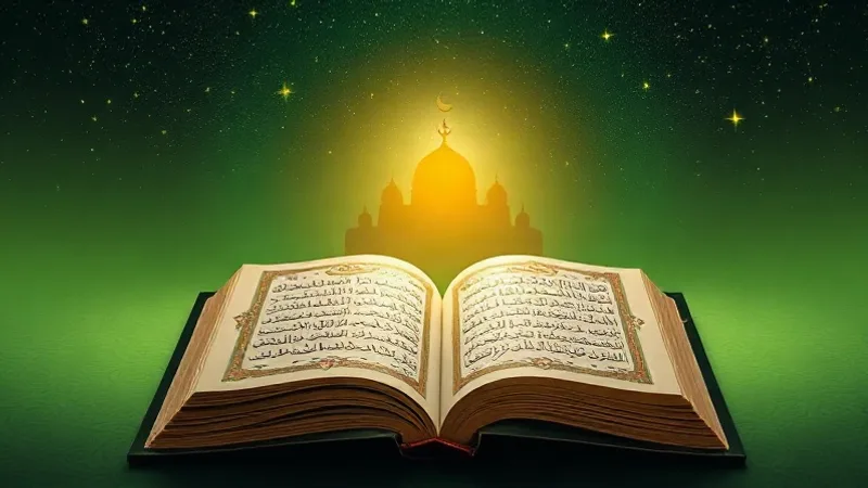 Zariyat Suresi Türkçe meali ve tefsiri için ışık temalı cami çizimi